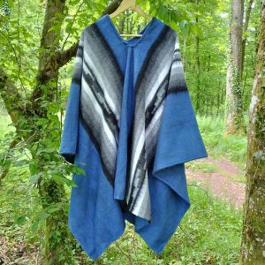 Poncho Cusco bleu