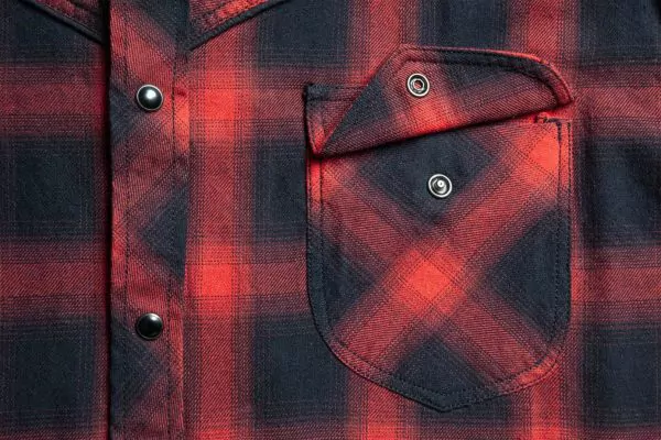 Chemise à carreaux rouge et noire Stars & Stripes Calgary detail 2