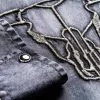 Chemise grise à motif longhorn Stars & Stripes Enzo détail