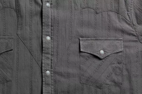 Chemise grise au style jacquard Stars & Stripes Robin détail